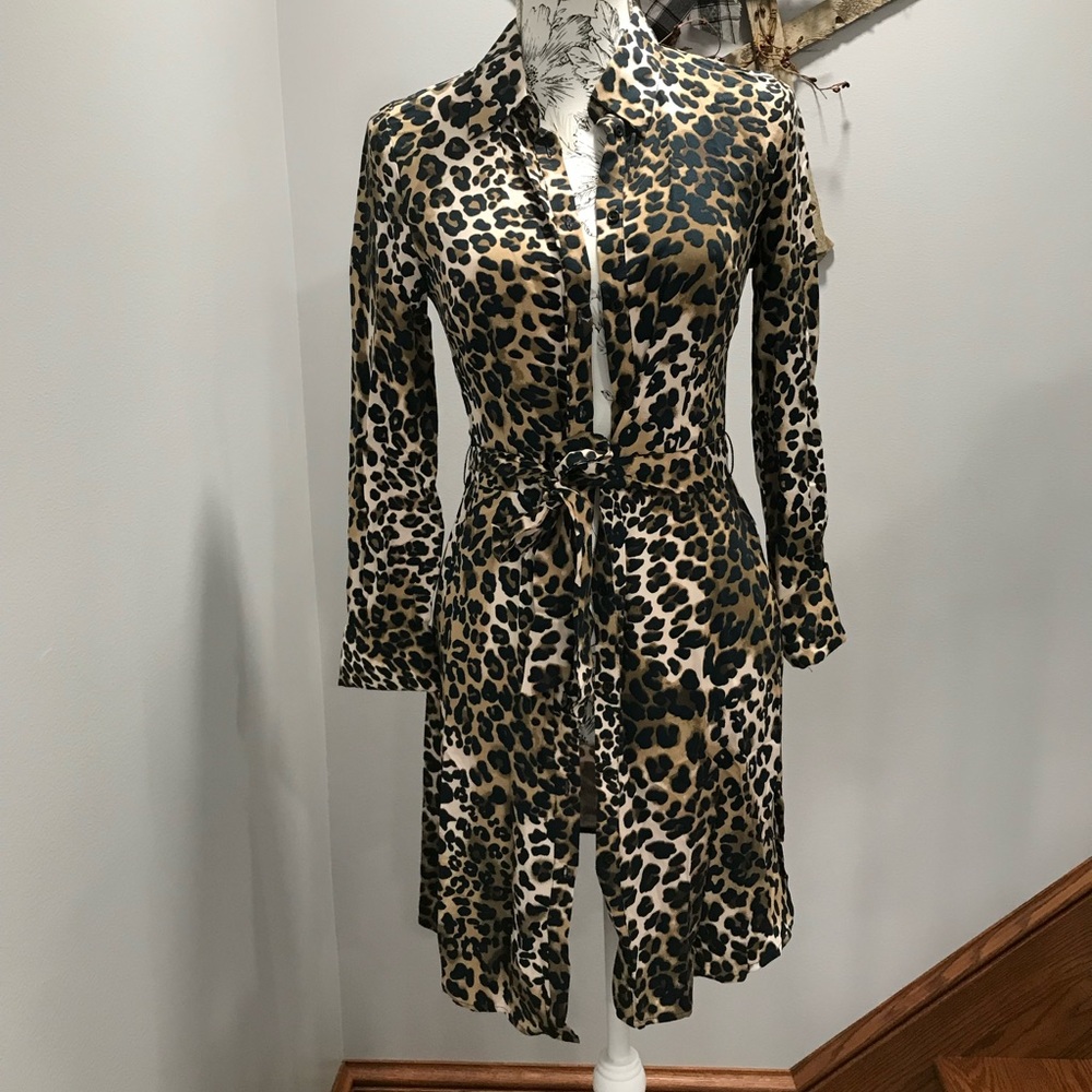 Abercrombie & Fitch Cheetah Button Dress